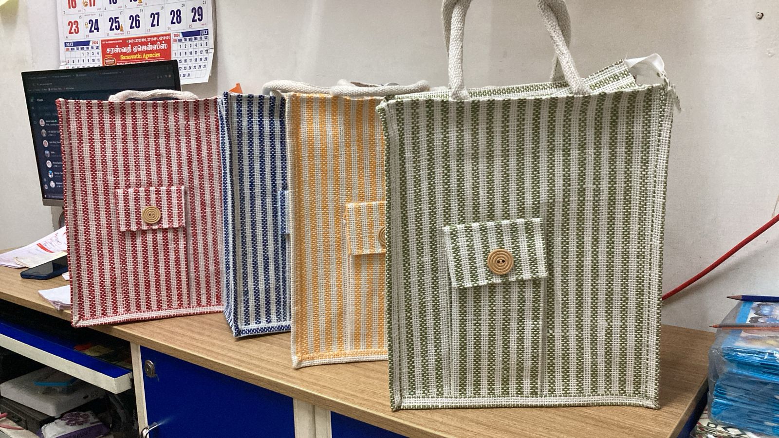 Custom Printed Jute Shopping Bag